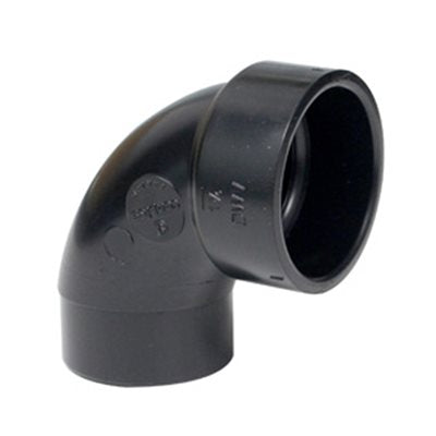 ABS ELBOW FITTING 90° X 1½IN BLACK