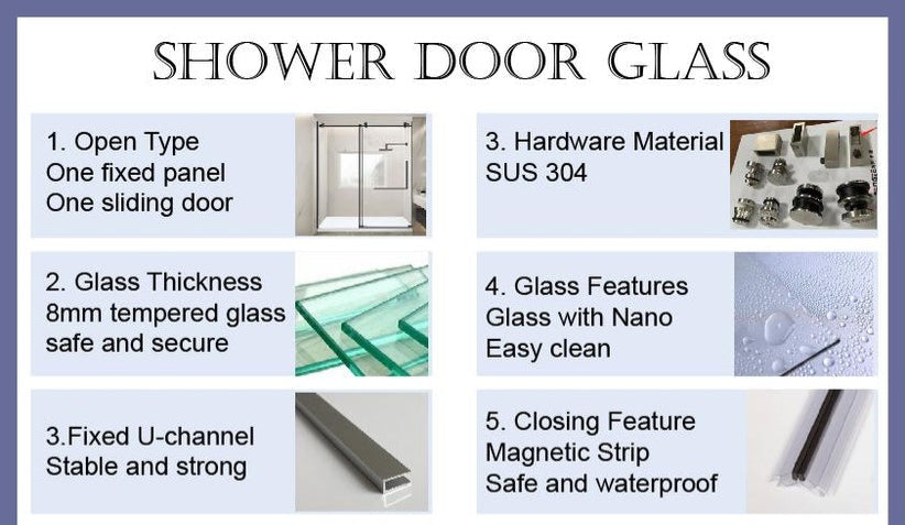 Shower Glass Door 60x72