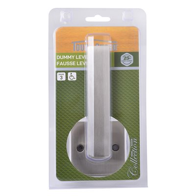 DOOR LOCK LEVER DUMMY SATIN NICKEL