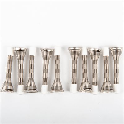 SPRING DOOR STOPS 3inch SILVER(10 pieces )