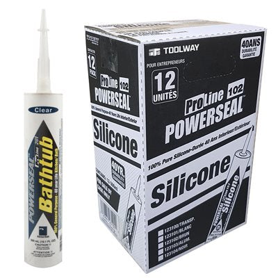 PROLINE 201 KITCHEN & BATH 100% SILICONE SEALANT 300ML CLEAR