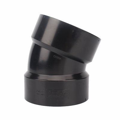 ABS ELBOW 22½° X 1½IN BLACK
