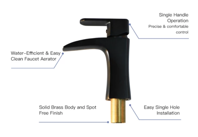 Waterfall Vanity Faucets 4 colors