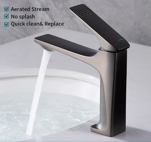 Vanity Faucets 6 colors Modern Square Design