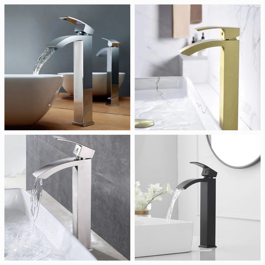 Waterfall Vessel Sink Bathroom Faucet 4 colors