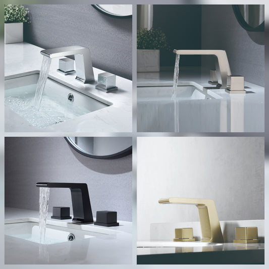 Widespread Faucet 2-Handle Bathroom Faucet with 3 Holes