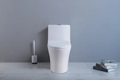 Modern One Piece Elongated Ceramic Toilet Dual Flush