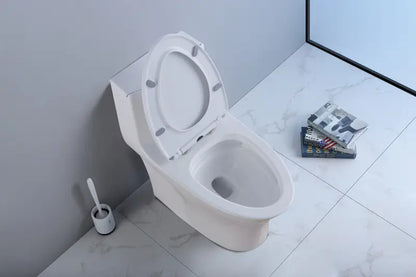 Modern One Piece Elongated Ceramic Toilet Dual Flush