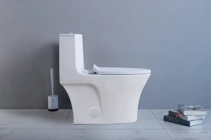 Modern One Piece Elongated Ceramic Toilet Dual Flush