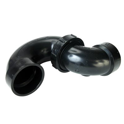 ABS P-TRAP 1½IN LESS C / O WITH UNION BLACK