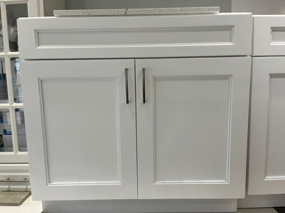 36'' Solid Wood Double Door - Grey/White