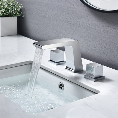 Widespread Faucet 2-Handle Bathroom Faucet with 3 Holes