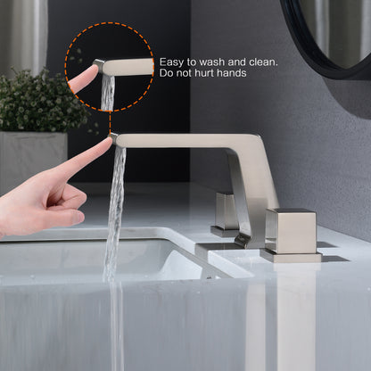 Widespread Faucet 2-Handle Bathroom Faucet with 3 Holes
