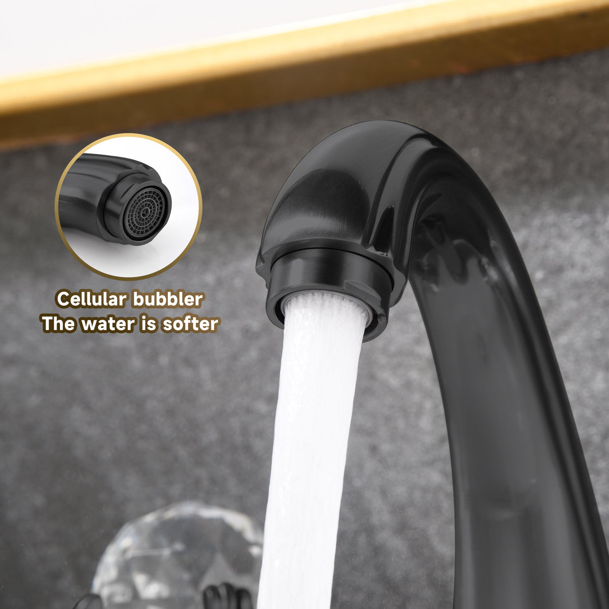Widespread Faucet Crystal 2-Handle Bathroom Faucet with 3 Holes