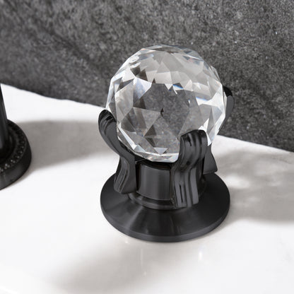 Widespread Faucet Crystal 2-Handle Bathroom Faucet with 3 Holes