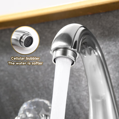 Widespread Faucet Crystal 2-Handle Bathroom Faucet with 3 Holes