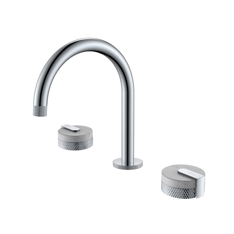 Widespread Lavatory Faucet Dual Marble Handles