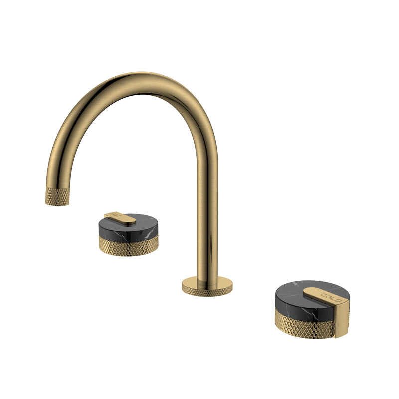 Widespread Lavatory Faucet Dual Marble Handles
