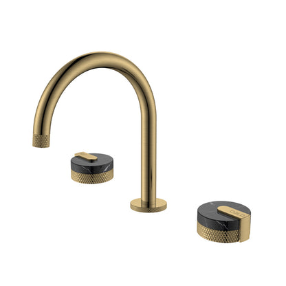 Widespread Lavatory Faucet Dual Marble Handles