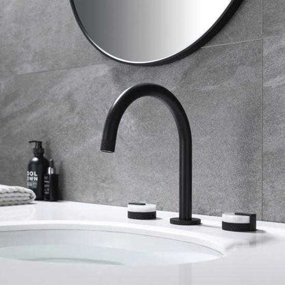 Widespread Lavatory Faucet Dual Marble Handles