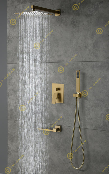 Rainfall 3 Way Shower Sets with Rough-in Valve
