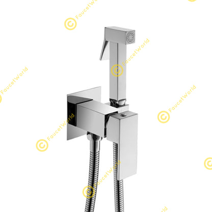 Bidet Sprayers Hot and Cold Wall Mounted Square Design