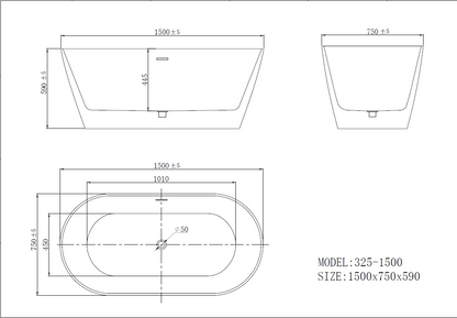 Freestanding Bathtub 60"