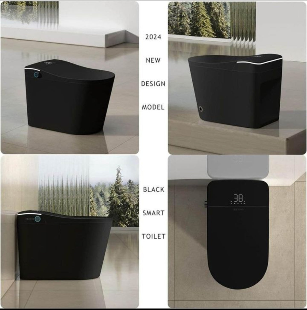 Modern Smart Toilet Black