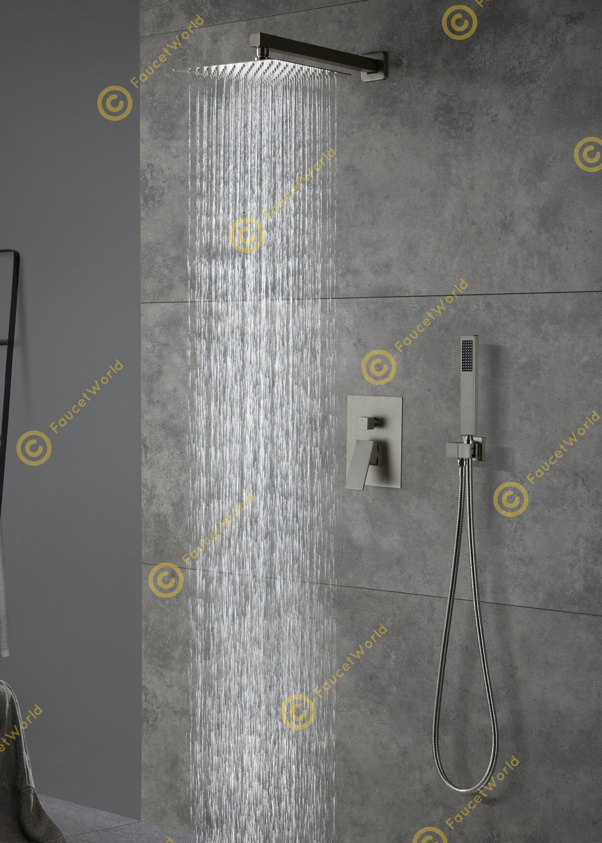 Rainfall 2 Way Shower Systems with Rough-in Valve