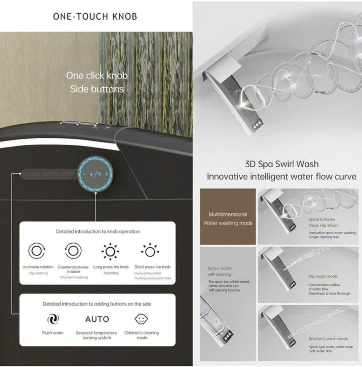 Modern Smart Toilet Black