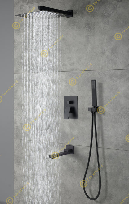 Rainfall 3 Way Shower Sets with Rough-in Valve