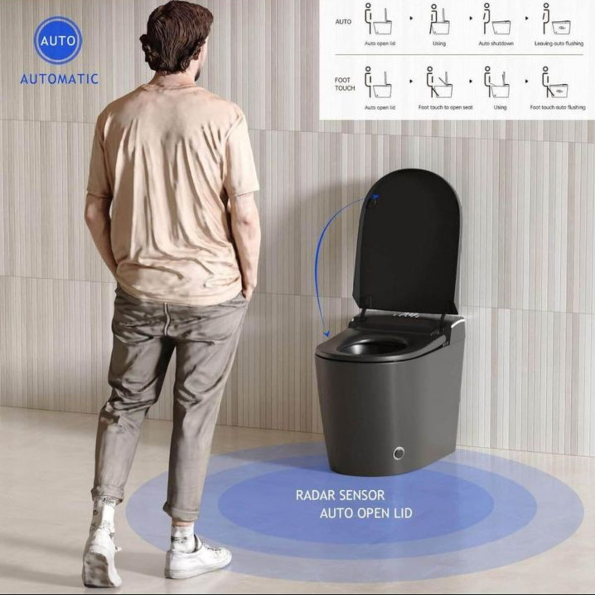 Modern Smart Toilet Black