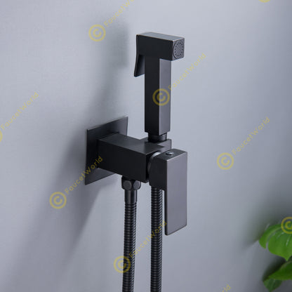 Bidet Sprayers Hot and Cold Wall Mounted Square Design