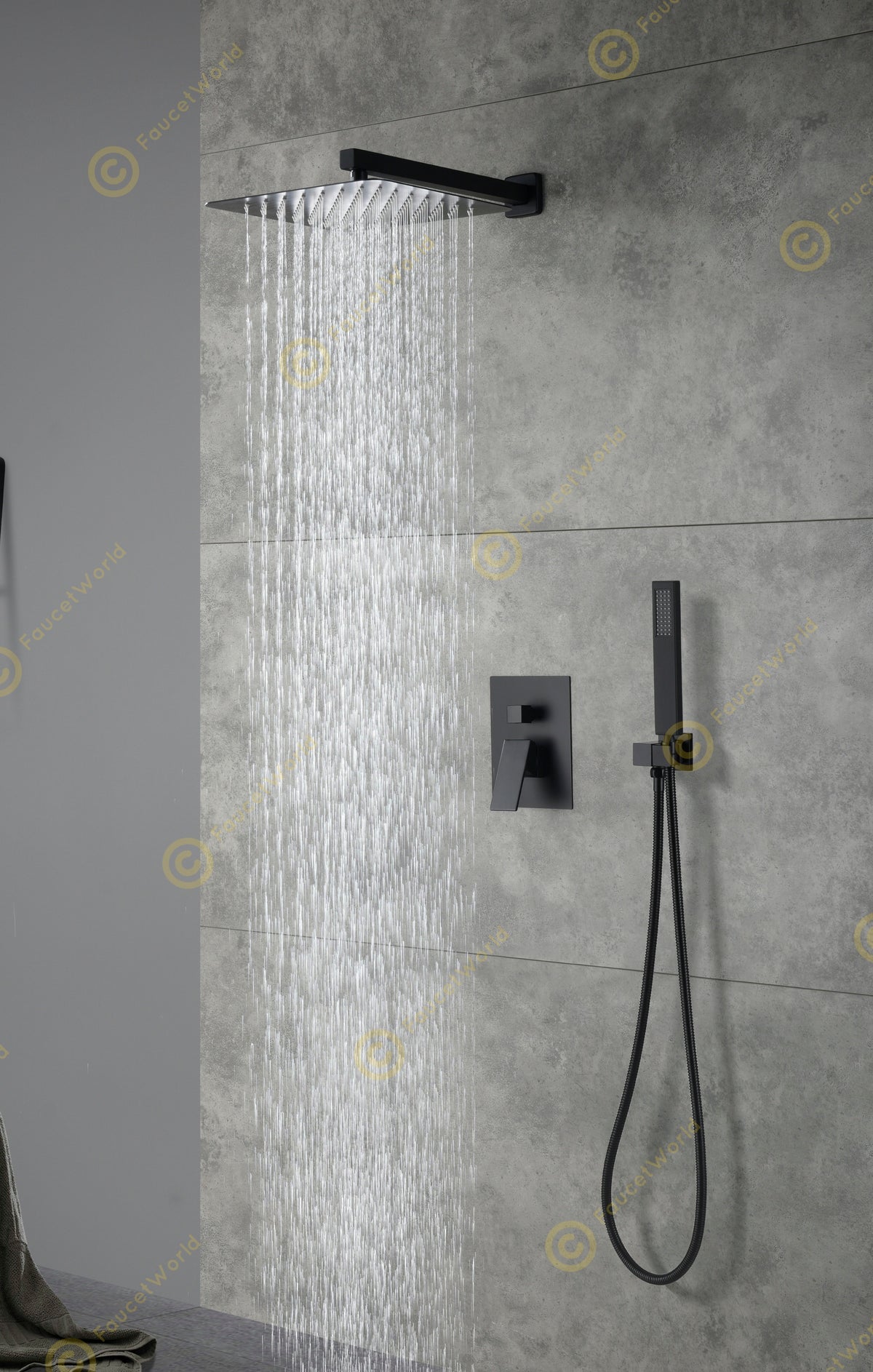 Rainfall 2 Way Shower Systems with Rough-in Valve