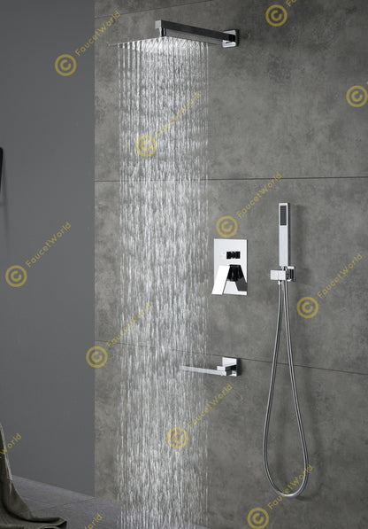 Rainfall 3 Way Shower Sets with Rough-in Valve