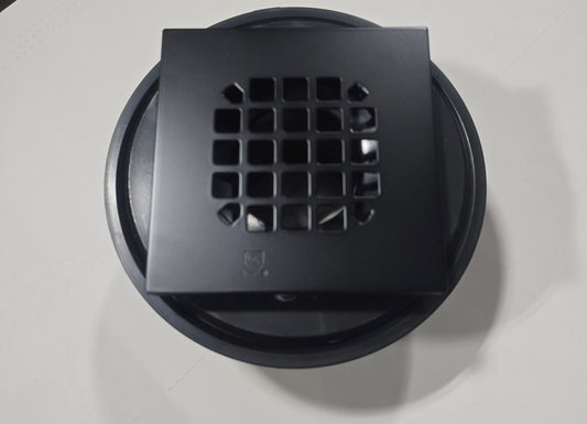 ABS Shower Drain Black 4x4