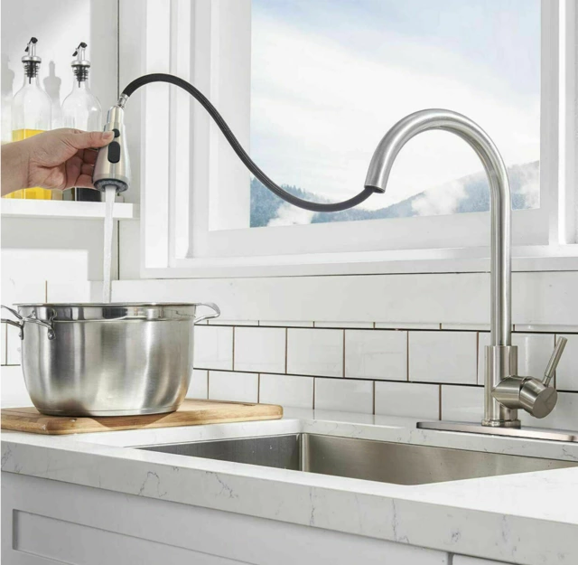 Pull Out Kitchen Faucets 1 or 3 hole Installation
