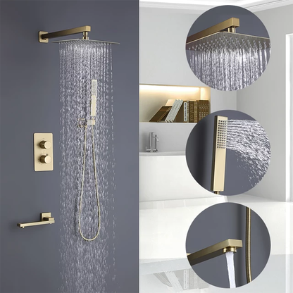 Thermostatic 3 Way Shower Systems 4 colors