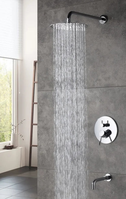 Round 2-Functions Rainfall Shower System Valve Included